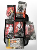 A group of Hasbro Star Wars action figures.