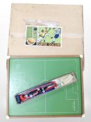 A 20th-century Balyna Super Soccer table football game in box with accessories.