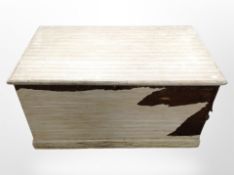 A 19th century pine blanket box,