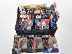 Nine Hasbro Disney Star Wars action figures, boxed.