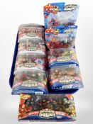 A group of Hasbro figures including Marvel Superhero Squad.