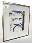 A continental colour print, indistinctly signed in pencil, overall 50.5cm x 58cm.