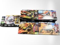 Five Hasbro Star Wars action figure sets.