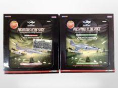 Two Corgi Predators of the Skies aircraft model kits,two Lockheed F-104C Starfighters.