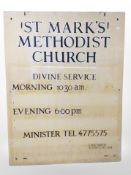 A painted plywood St.