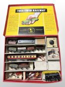 A Trix twin railway set.
