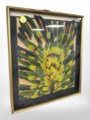 A continental feather collage, 45.5cm x 51cm.