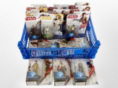 Fourteen Hasbro Star Wars figures, boxed.