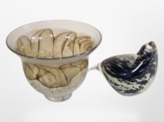 A Swedish Ronneby art glass seal paperweight,