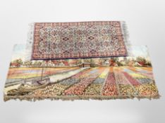 Two vintage hand-stitched throws.