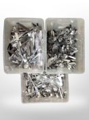 A large quantity of stainless steel flat wares (in 3 boxes)