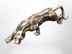 A cast-iron figure of a lioness, length 41cm.