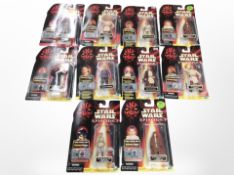 Ten Hasbro Star Wars Episode I figures,
