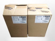 Two Pioneer XY-81 loud speakers in boxes