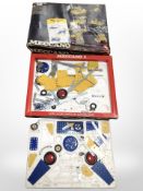 A Meccano modelling set in box