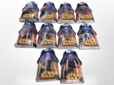 Ten Hasbro Star Wars Revenge of the Sith figures,