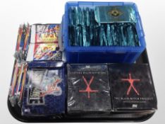 A tray of trading cards - The Blair Witch Project, ReBoot,