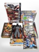 Six mainly Hasbro Star Wars figures and box sets