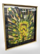 A continental feather collage, 45.5cm x 51cm.