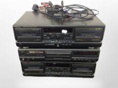A Technics stereo cassette deck RS-TR474,