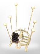 A cast-iron horse boot scraper and boot rack, height 50cm.