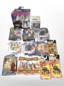 A group of Hasbro Eaglemoss and other figures including League of Legends, World of Warcraft,