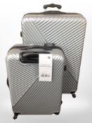 Two Primark hard shell luggage cases with tags CONDITION REPORT: These require a