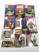 A group of Hasbro, Eaglemoss and other figures including League of Legends, World of Warcraft,