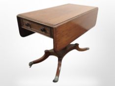 A Victorian mahogany drop leaf sofa table,