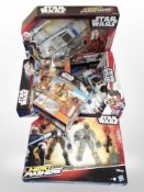 Five Hasbro Star Wars models including Micro Machines