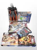 Six mainly Hasbro Star Wars figures and box sets