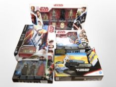 Five Hasbro Disney Star Wars figures, boxed.