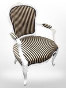 A continental painted salon armchair