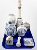 A group of Scandinavian porcelain including Royal Copenhagen and Bing and Grøndahl items,