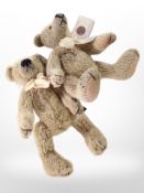 Two Russ mohair collection teddy bears.