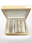 A lady's gold plated Citizen quartz wristwatch,