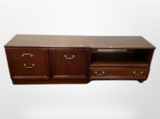Two G Plan mahogany low storage units,
