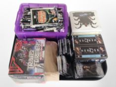 A group of trading cards : Star Wars, Transformers, Heroes, etc.