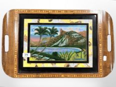 A butterfly wing tray, width 53cm.