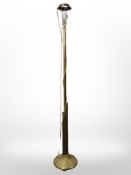 A brass standard lamp,