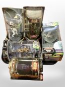 Three Kenner Star Wars Epic Force figurines, plus two others, all boxed.