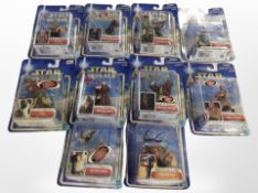 Ten Hasbro Star Wars figurines, boxed.