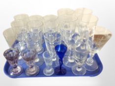 A group of assorted Scandinavian drinking glasses.