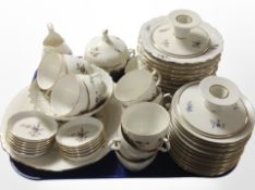 Approximately 53 pieces of Royal Copenhagen floral-decorated tea and cabinet china.