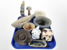 A group of 20th-century Scandinavian studio pottery wares.