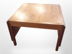 A Danish teak drop leaf coffee table,