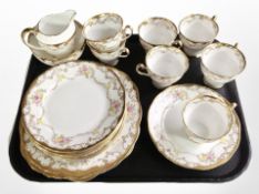 23 pieces of Salisbury Chelsea tea china.