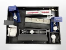 A collection of various wristwatches, including Sekonda, etc.