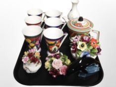 A Past Times reproduction Clarice Cliff-style teapot,