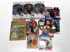 10 Kenner and other figures, including Star Wars, Harry Potter, Doctor Who, etc.